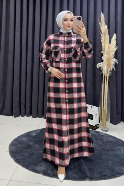 Havin Kaşe Kap Çift Çepli  - Siyah