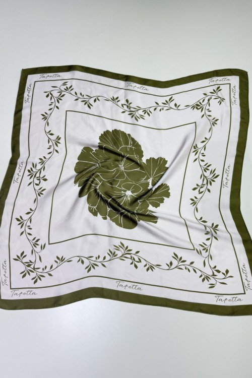 Floral Fular Yeşil