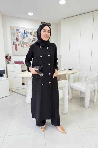 Gold Düğmeli Oysho Takım Siyah