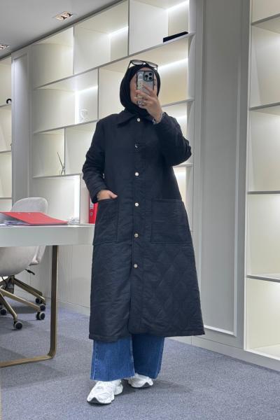 Kapitone Astarlı Mont Siyah