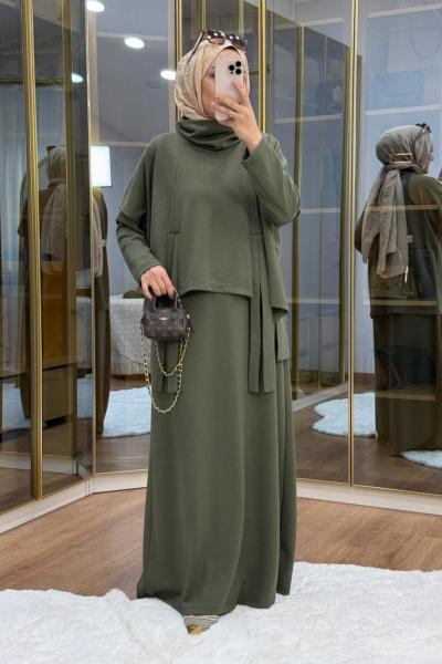 Tasarım İkili Oysho  Elbise Haki