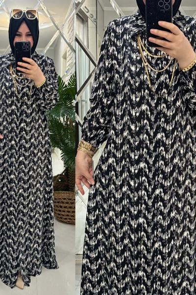 Alisa elbise viskon kumaş siyah  Siyah