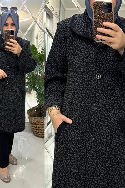 Berivan hırka kışlık kalın triko siyah Siyah