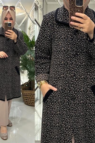 Berivan hırka kışlık kalın triko vizon Vizon