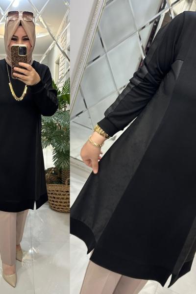 Berra tunik oyşo kumaş siyah  Siyah