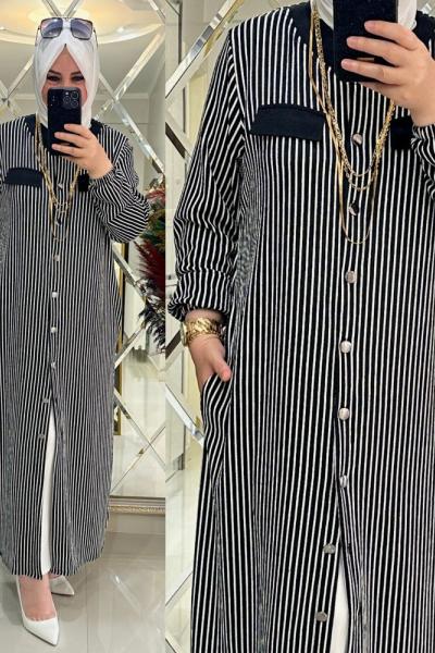 Duru gömlek bürümcük kumaş siyah  Siyah