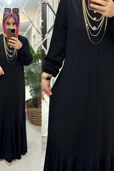 Ebru elbise örme penye kumaş siyah  Siyah