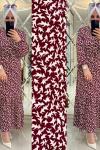 Efta elbise bürümcük kumaş bordo  Bordo
