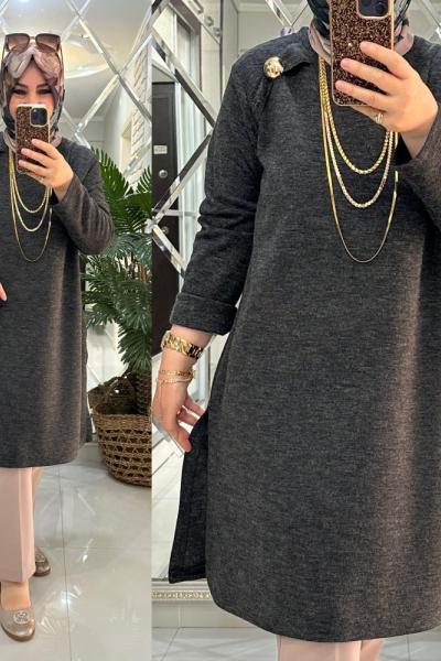 Ergül kazak triko kumaş antrasit Antrasit