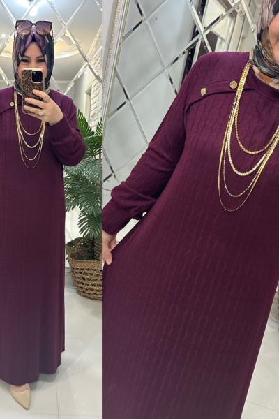 Esin elbise ipek triko vişne Vişne