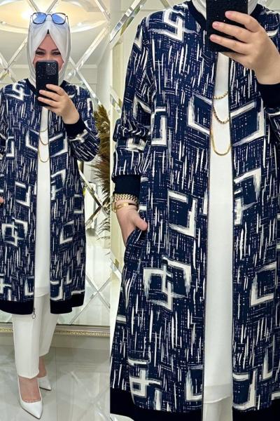 Gizem kap viskon kumaş laci Lacivert