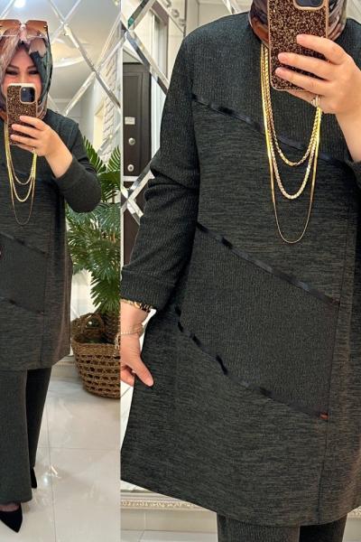 Gönül takım fitilli triko haki Haki