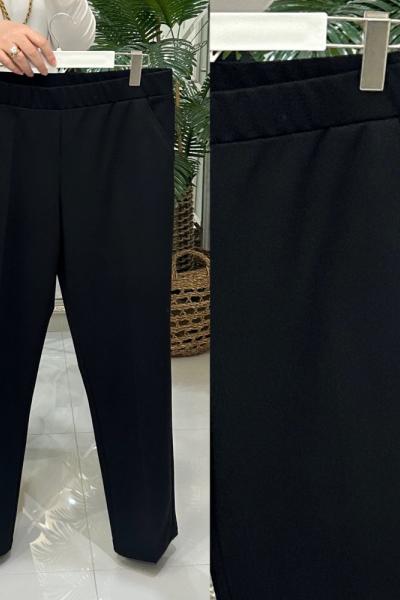 Kalem pantolon scuba krep kumaş siyah Siyah