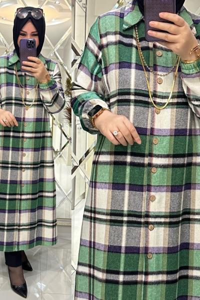 Oduncu gömlek yeşil Yeşil