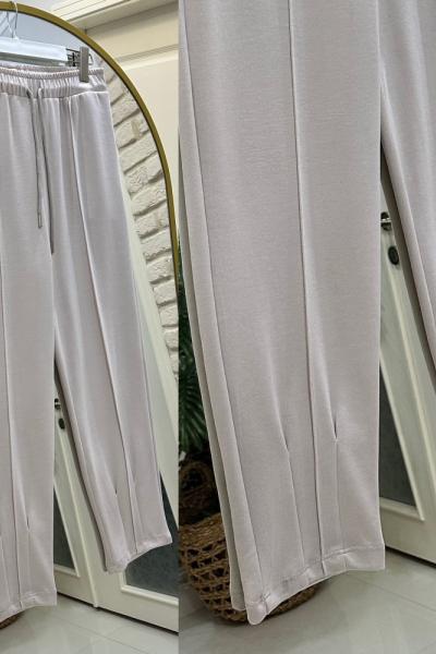 Paçası pensli oysho pantolon taş Taş Rengi