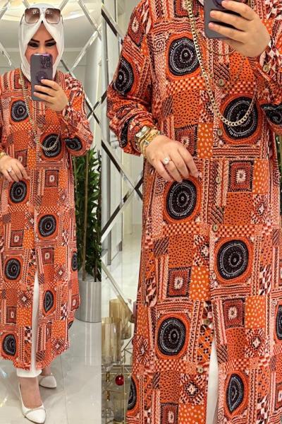 Paris gömlek viskon kumaş orange orange