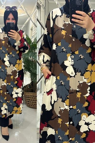 Rana kap pamuklu viskon kumaş bordo Bordo