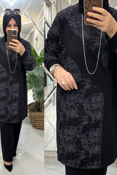 Selma takım oyşo kumaş siyah  Siyah