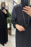 Sofia elbise sandy kumaş siyah  Siyah
