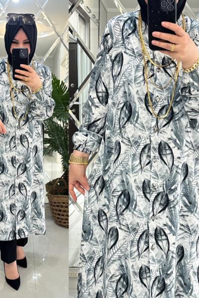 Suzi gömlek viskon kumaş gri Gri