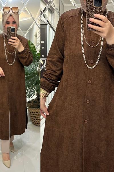 Vela gömlek belmando kumaş kahve Kahverengi