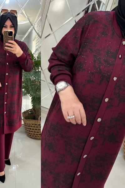 Yaren takım oyşo kumaş bordo  Bordo