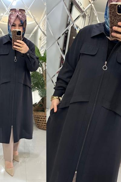 Zali kap ipek qupra kumaş siyah  Siyah