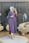1735 Sandy Yarasa Kol Tunik Gül