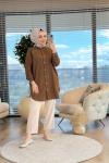 3685 Mara Tunik  Açık Kahve