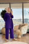 5015 Yanları Cepli Sandy Takım Mor