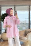 6101 Taş Detaylı Gömlek Pembe