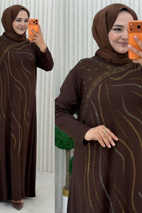 Lal Taşlı Elbise