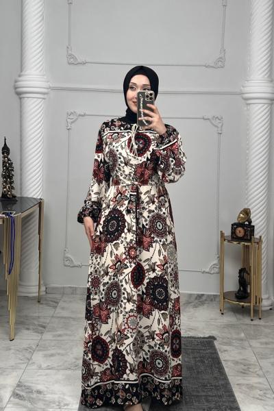 Battal Çiçek Viskon Elbise