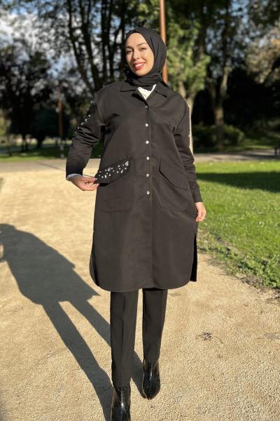 Esen Taşlı Trenç Kot