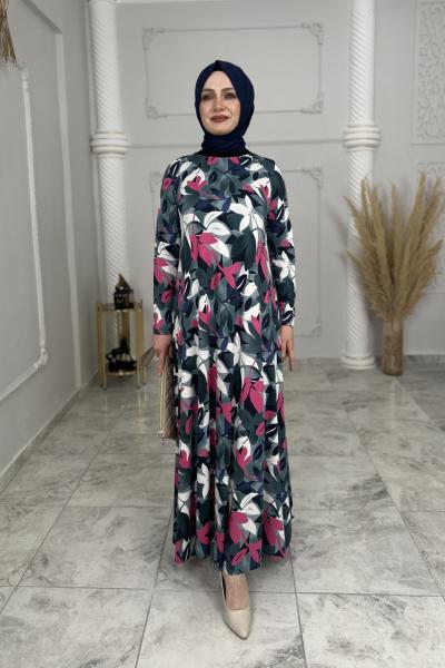 Örme Viskon Hale Elbise