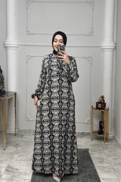 Yeşim Cepli Viskon Elbise