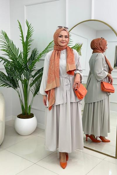 AYCAN ETEKLİ TAKIM - BEJ