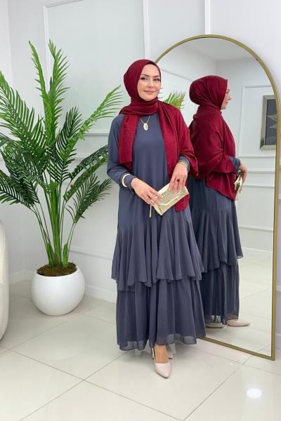 FÜSUN ELBİSE - ANTRASİT