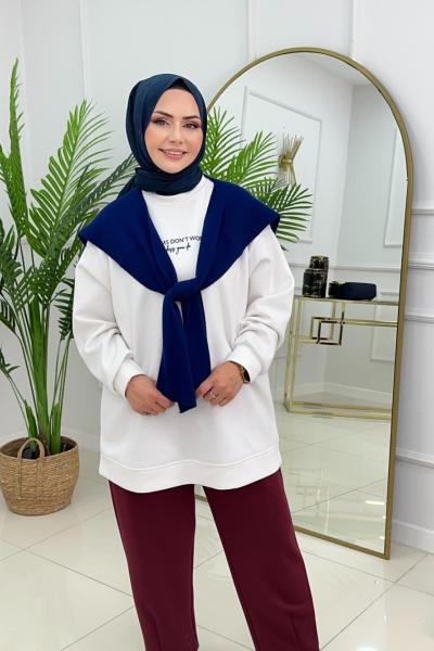 LİYA PARÇALI OMUZ ATKI - LACİVERT