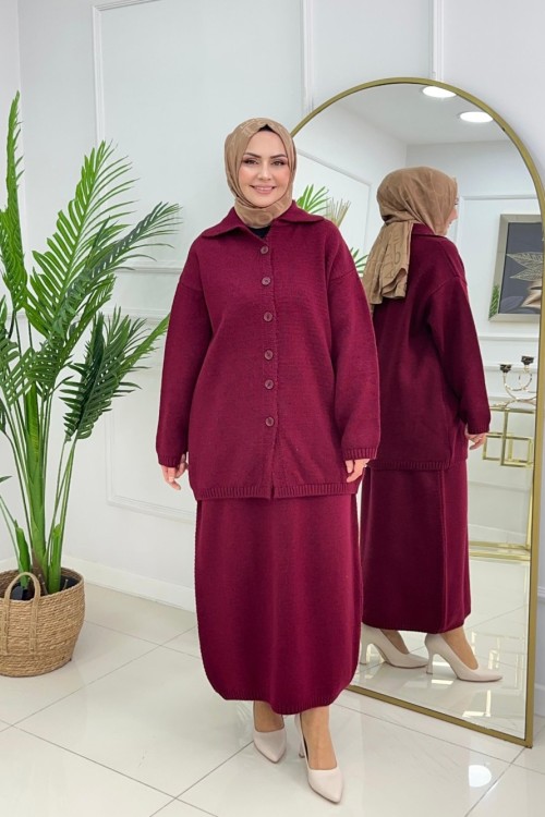 ÖYKÜ TRİKO TAKIM - BORDO