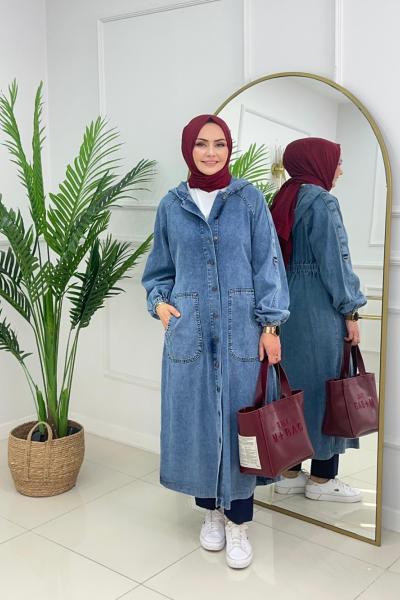 ROSE DENİM KAP - MAVİ