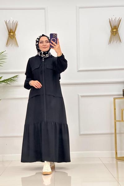 YÜSRA ELBİSE - SİYAH