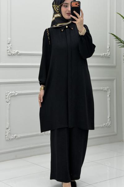 Işıltı Takım Siyah