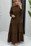 Nefes Elbise Kahverengi