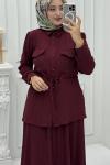 Selmira Etek Takım Bordo