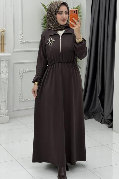 Zülal Elbise Kahverengi