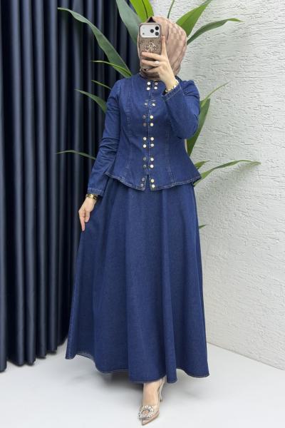 Duru Kot Etekli Takım Tesettür Giyim