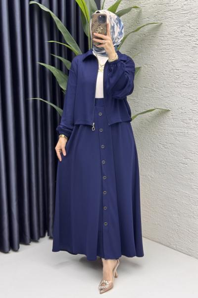 İlve Etekli Takım Tesettür Giyim