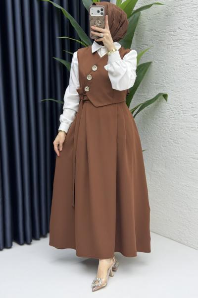 Lalezar Etekli Takım Tesettür Giyim