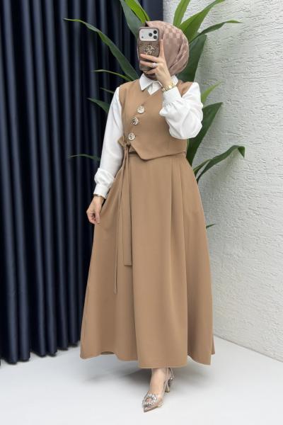 Lalezar Etekli Takım Tesettür Giyim